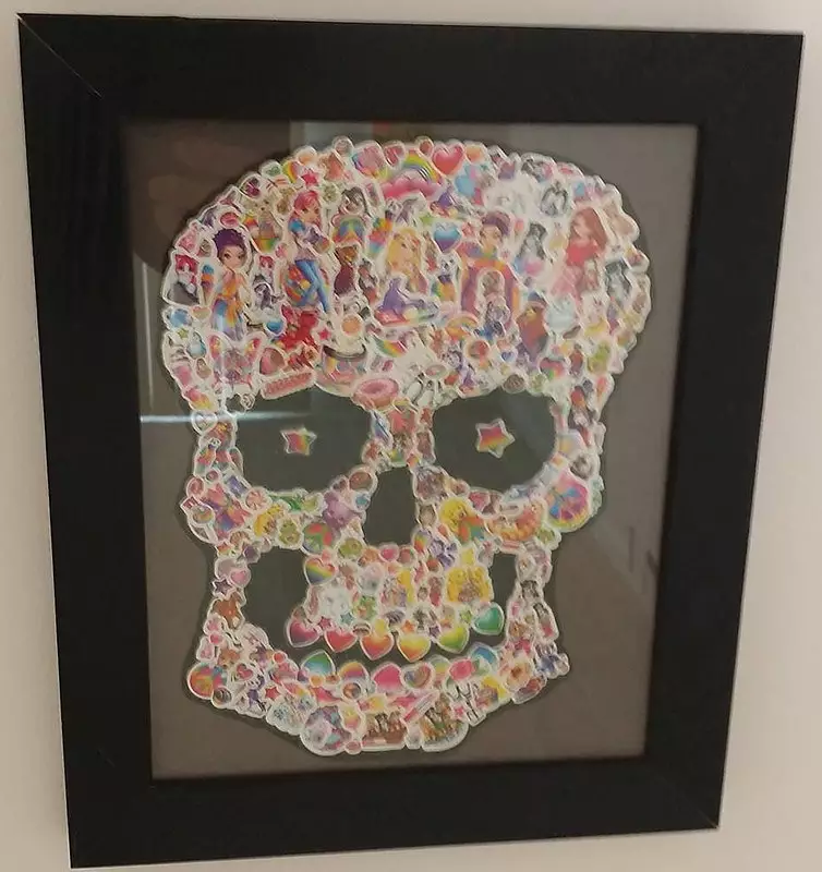 Lisa Frank skull #art