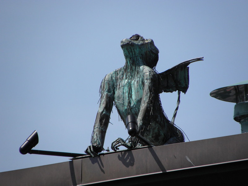 Flying monkey sculpture in Burlington VT