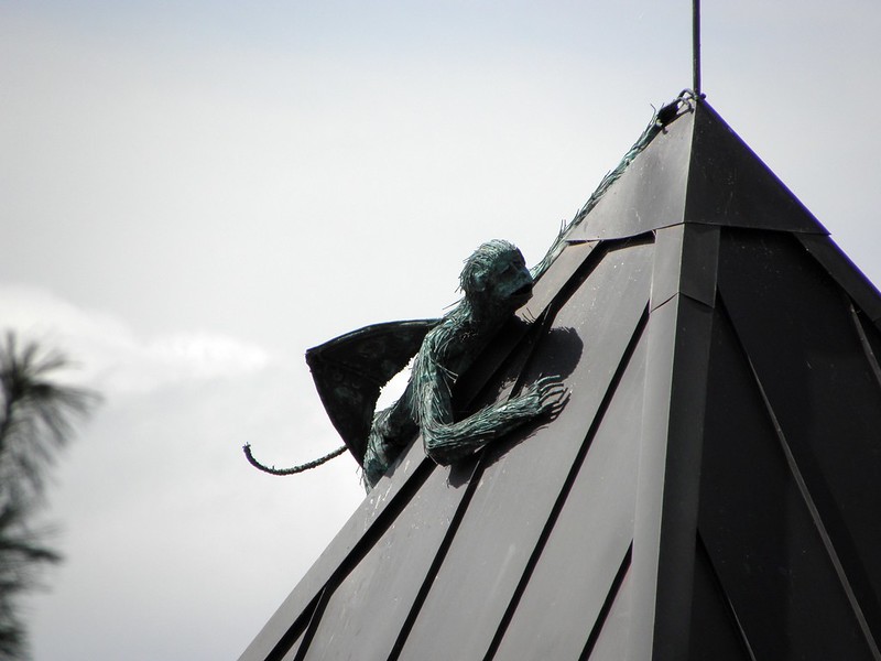 Flying monkey sculpture in Burlington VT