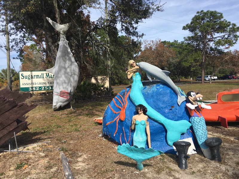 Manatee Tours Weird Statues