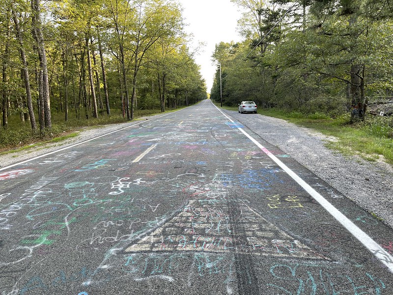 Graffiti on the road
