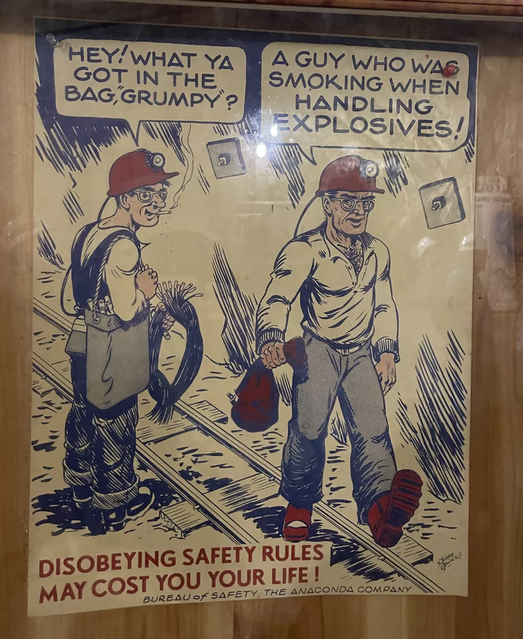 Warning, Fluorescent rocks. The Sterling Hill Mining Museum