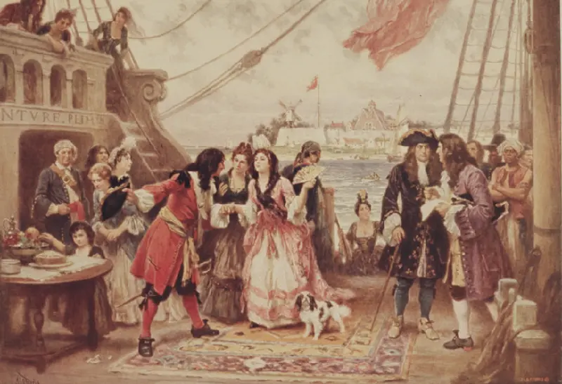 Captain Kidd in New York Harbor - J.L.G. Ferris