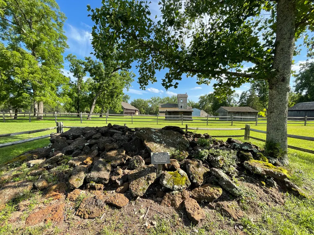 A pile of bog iron.
