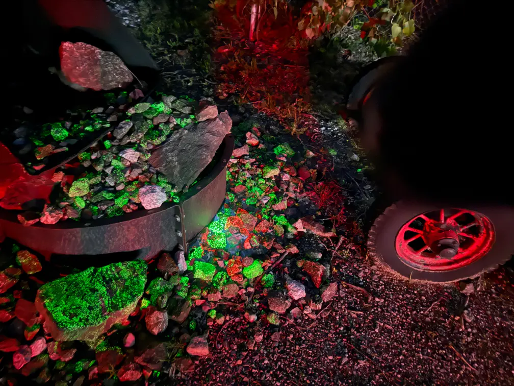 Glowing rocks